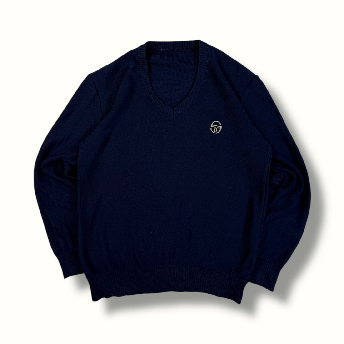 Vintage Sergio Tacchini v neck knit sweater (M)