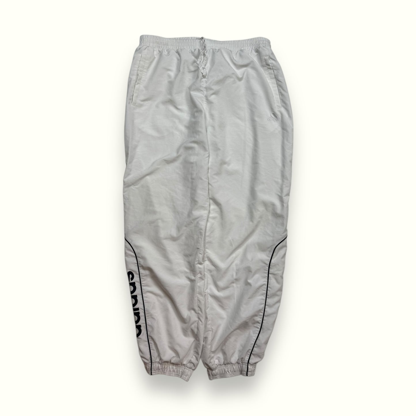 Vintage Adidas baggy spell out track pants (L)