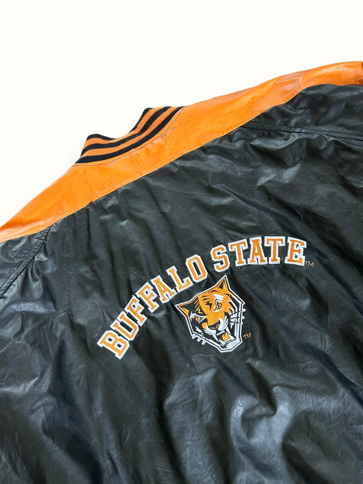 Vintage Steve & Barry's Buffalo state leather jacket (3XL)