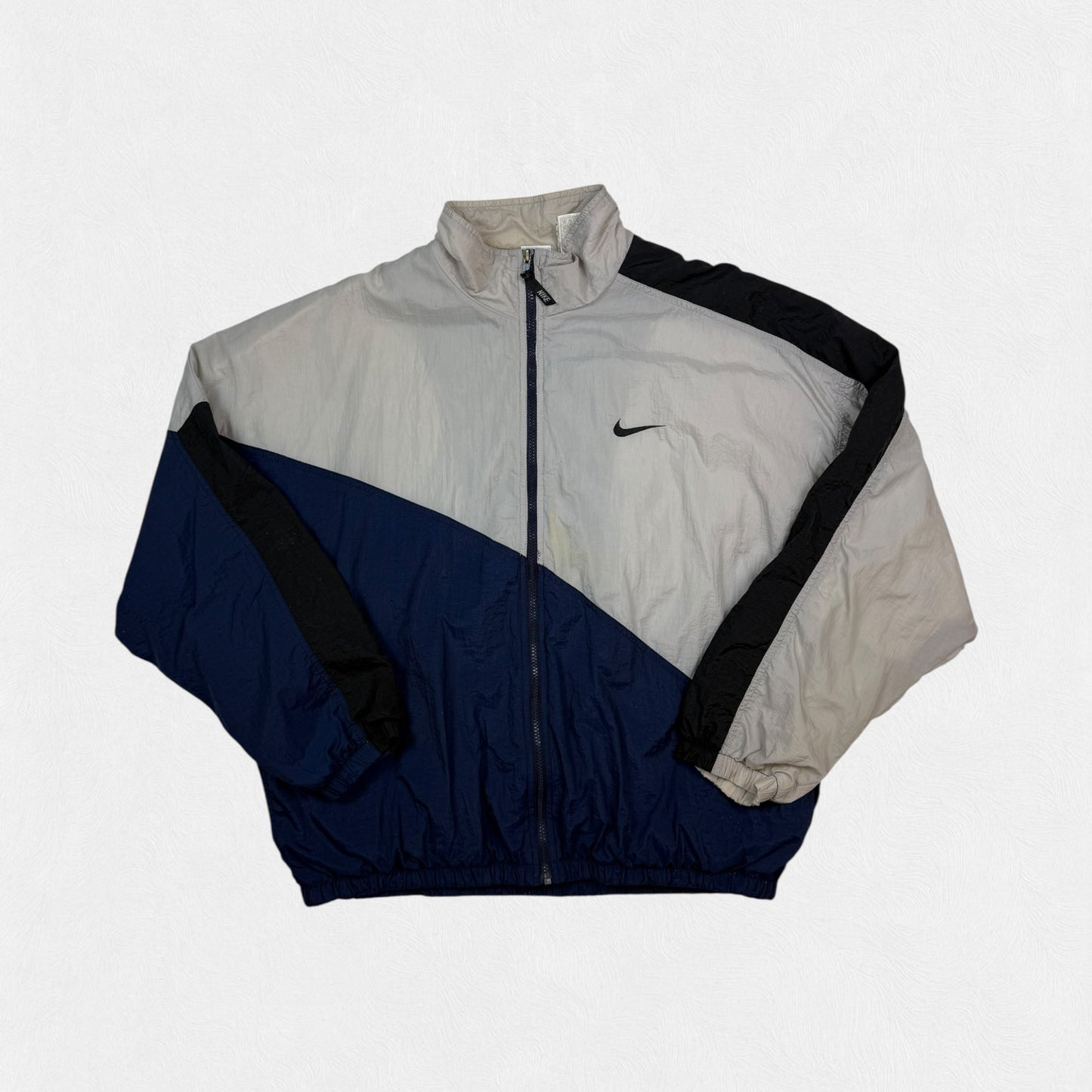 Vintage 90s Nike big swoosh windbreaker track jacket (XL)