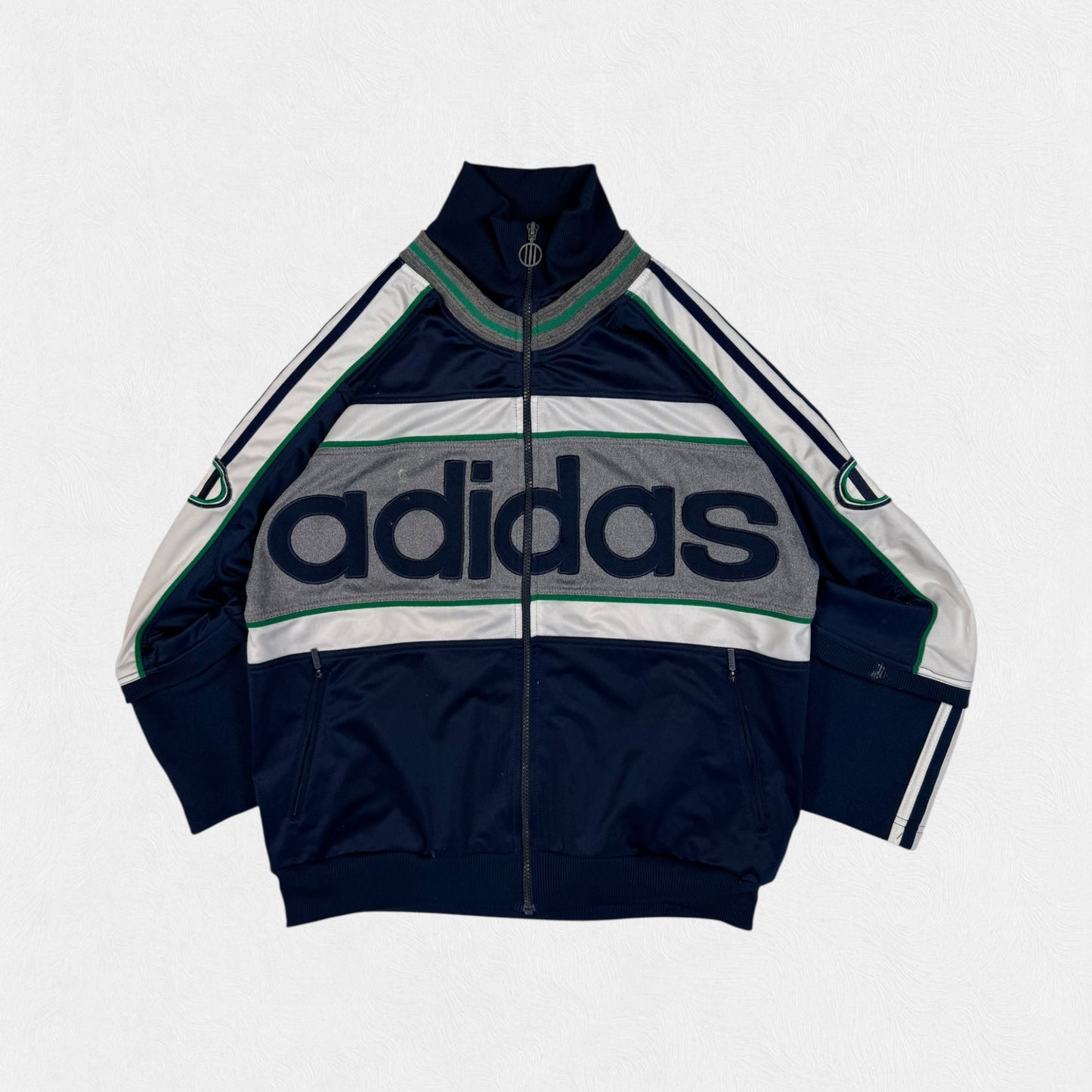 Vintage 90s Adidas originals spell out track top (M)