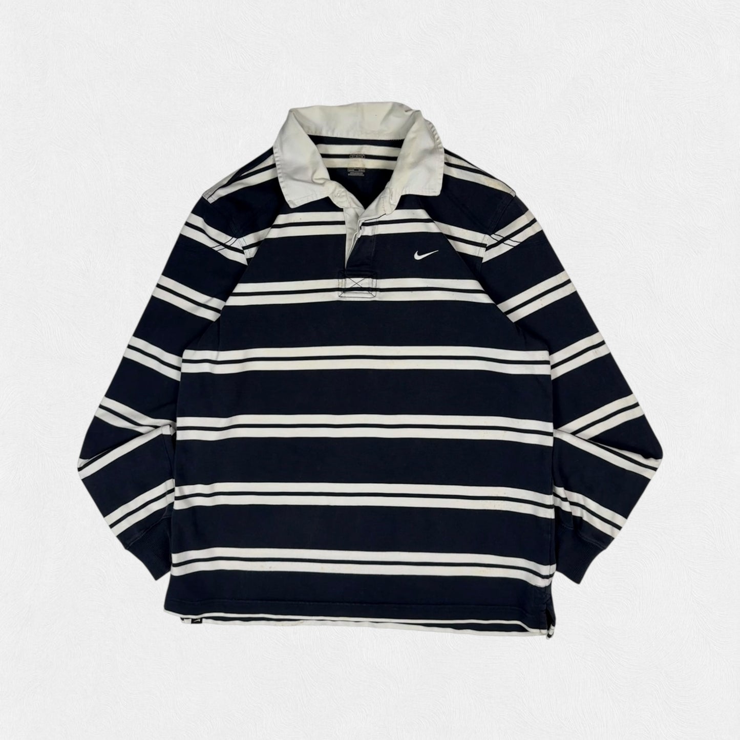Nike athletic dept striped rugby polo shirt (XL)