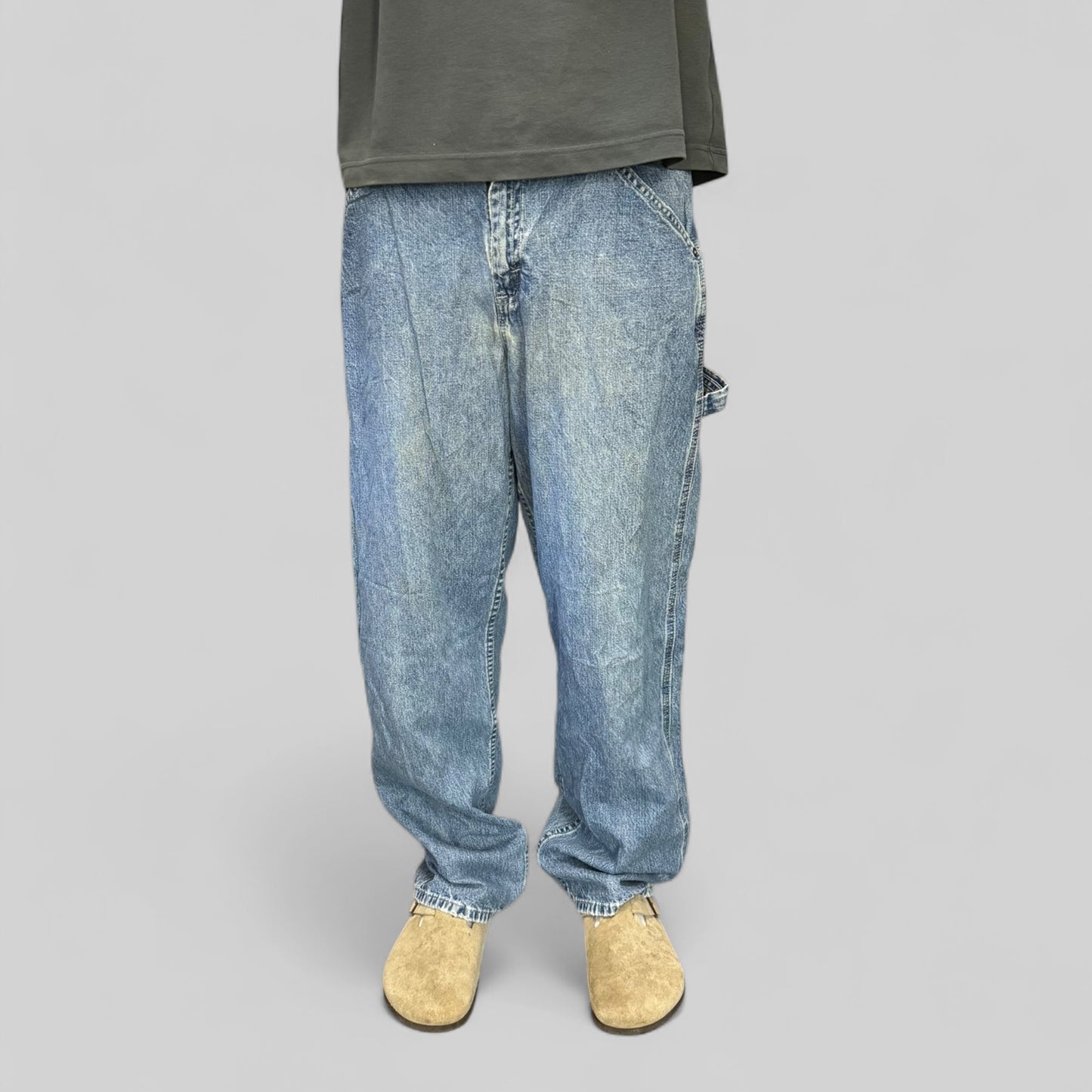 Vintage Lee dungarees baggy carpenter jeans (W34)