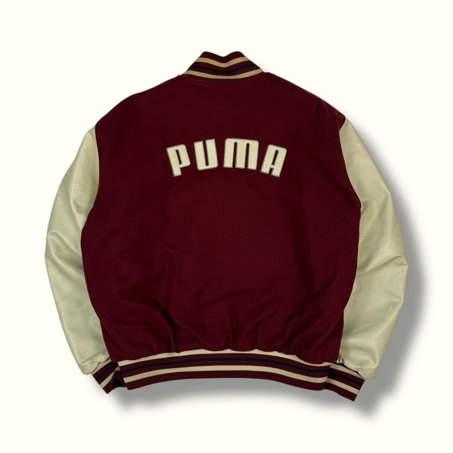 Vintage Puma leather varsity jacket (M)
