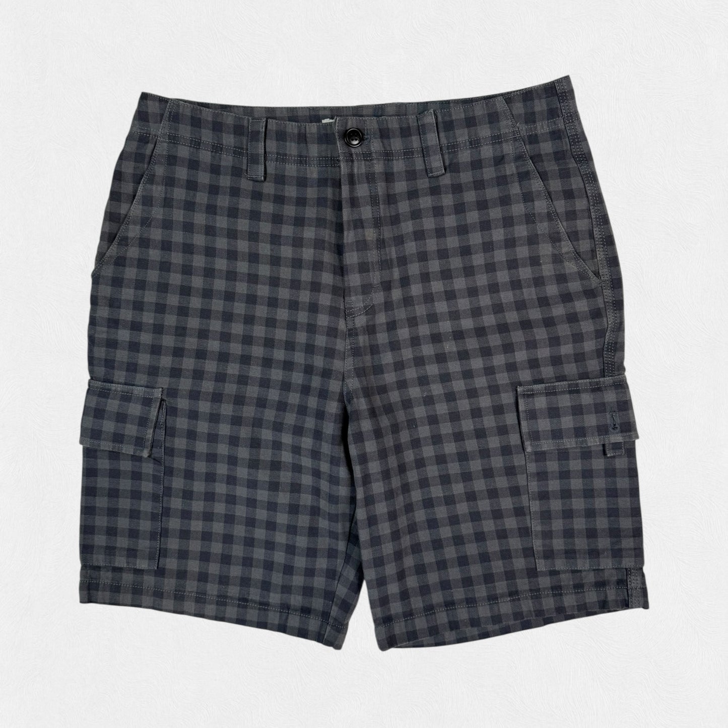Quiksilver baggy checkered cargo shorts (W33)