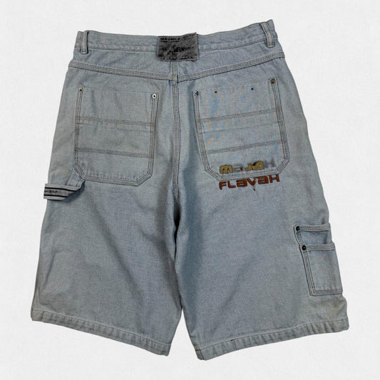 Vintage Y2K baggy hip hop carpenter denim jorts (W34)
