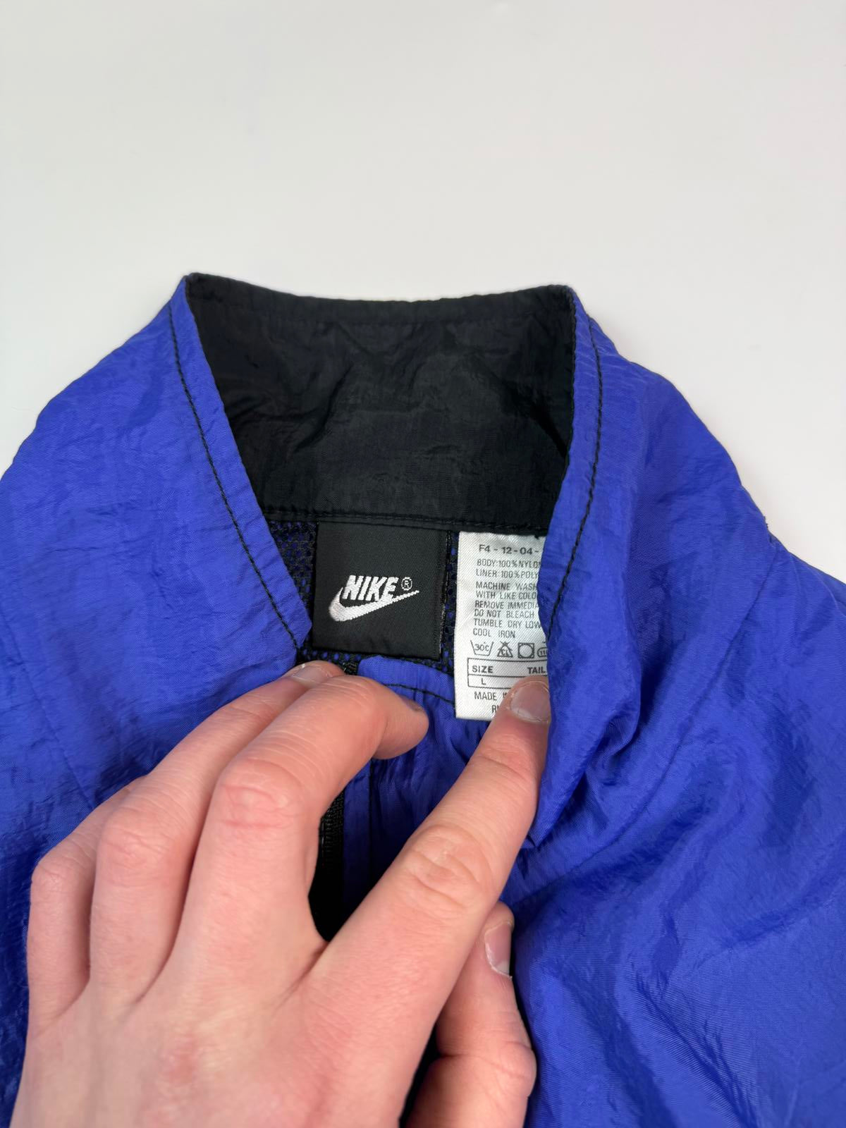 Vintage 90s Nike colour block shell track jacket (L)
