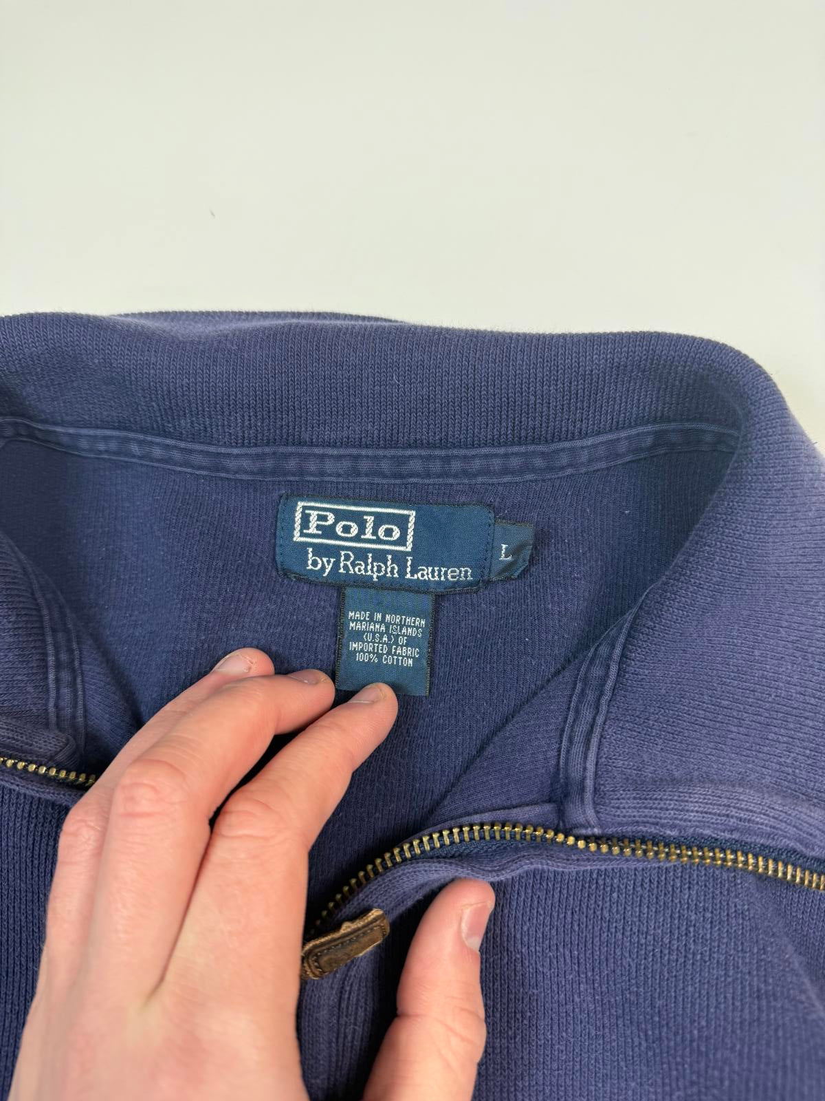 Vintage Polo Ralph Lauren quarter zip sweatshirt (L)