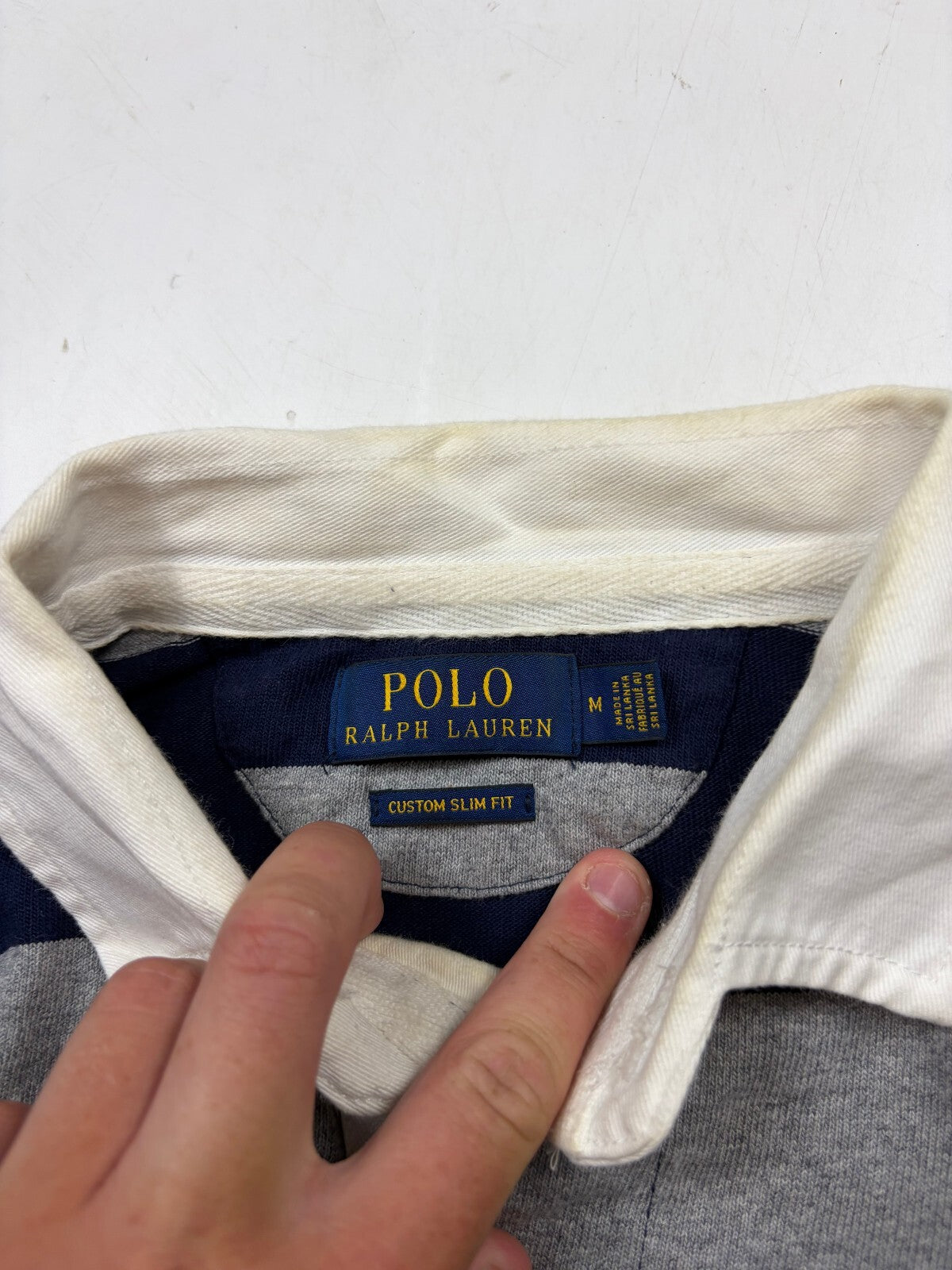 Ralph Lauren striped rugby polo shirt (M)