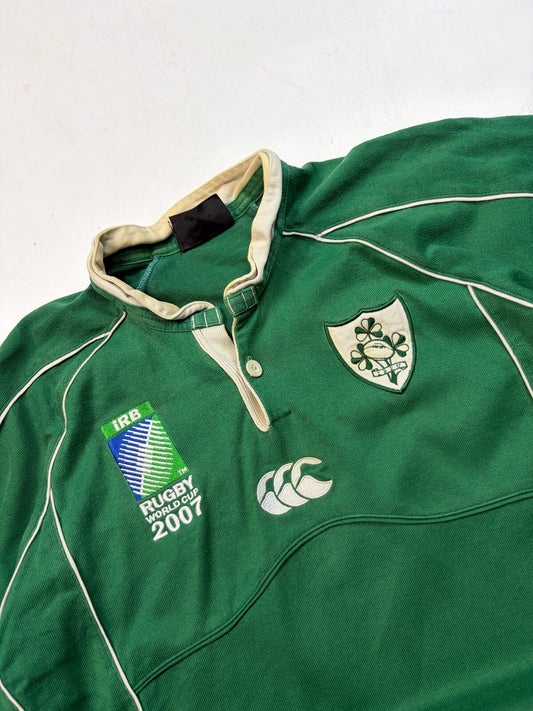 Vintage Ireland 2007 world cup rugby union shirt (L)