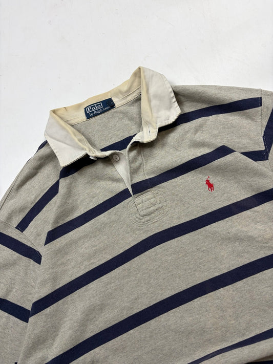 Vintage Ralph Lauren striped rugby polo shirt (XL)