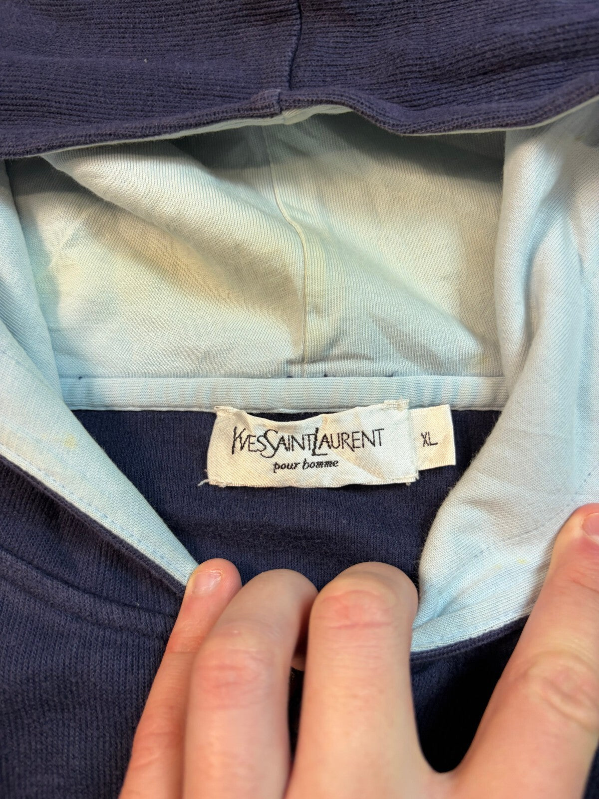 Vintage YSL Yves Saint Laurent full zip hoodie (L)