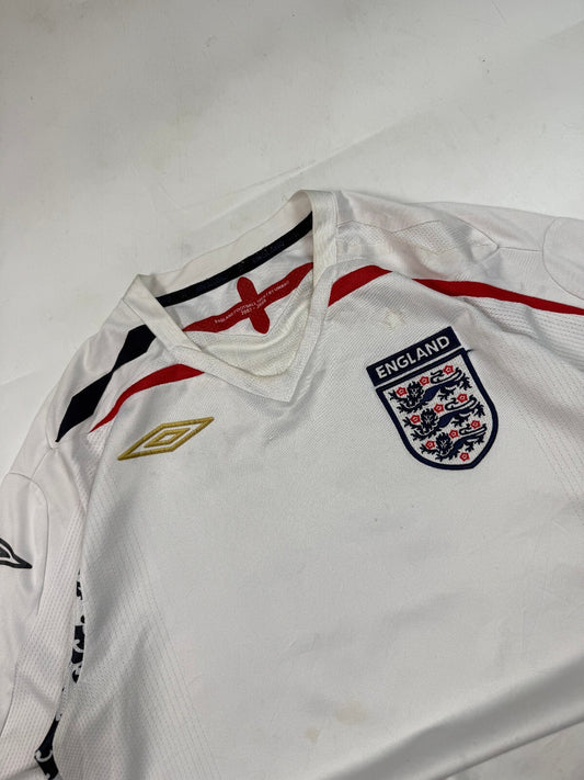 Vintage England 2007-09 Umbro long sleeve football shirt (L)