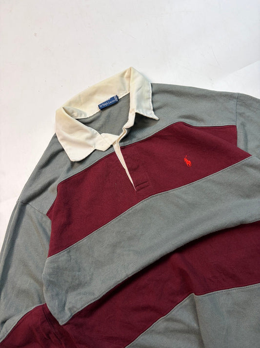 Vintage 90s Ralph Lauren striped rugby polo shirt (M)