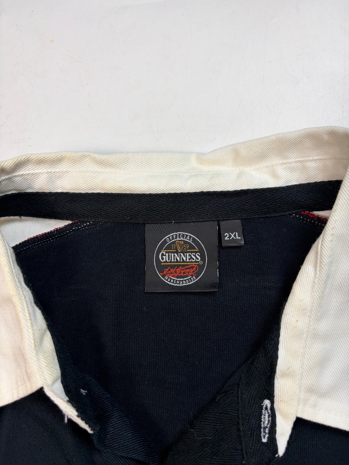 Vintage Y2K Guinness beer rugby polo shirt (XXL)