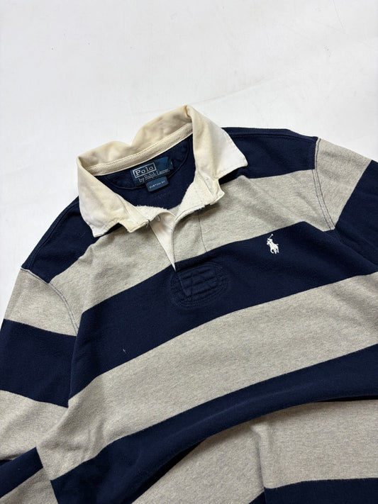 Vintage Ralph Lauren striped rugby polo shirt (M)