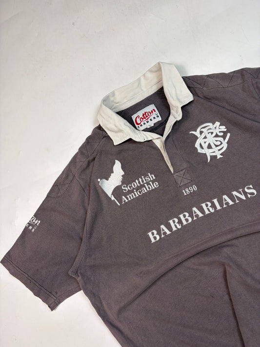 Vintage Barbarians 2001/02 Cotton Traders training rugby shirt (XL)