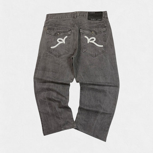 Vintage Y2K Rocawear cropped baggy hip hop jeans (W36)