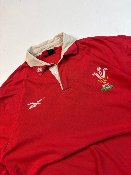 Vintage Wales 1998-00 Reebok rugby union shirt (M)