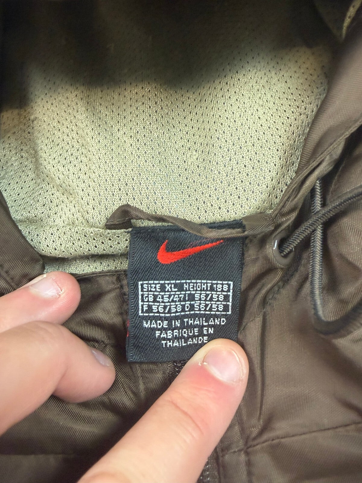 Vintage 90s Nike centre swoosh windbreaker anorak jacket (XL)