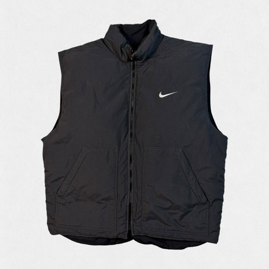 Vintage 90s Nike reversible gilet puffer jacket (L)