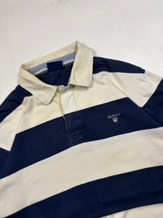 Gant striped rugby polo shirt (L)