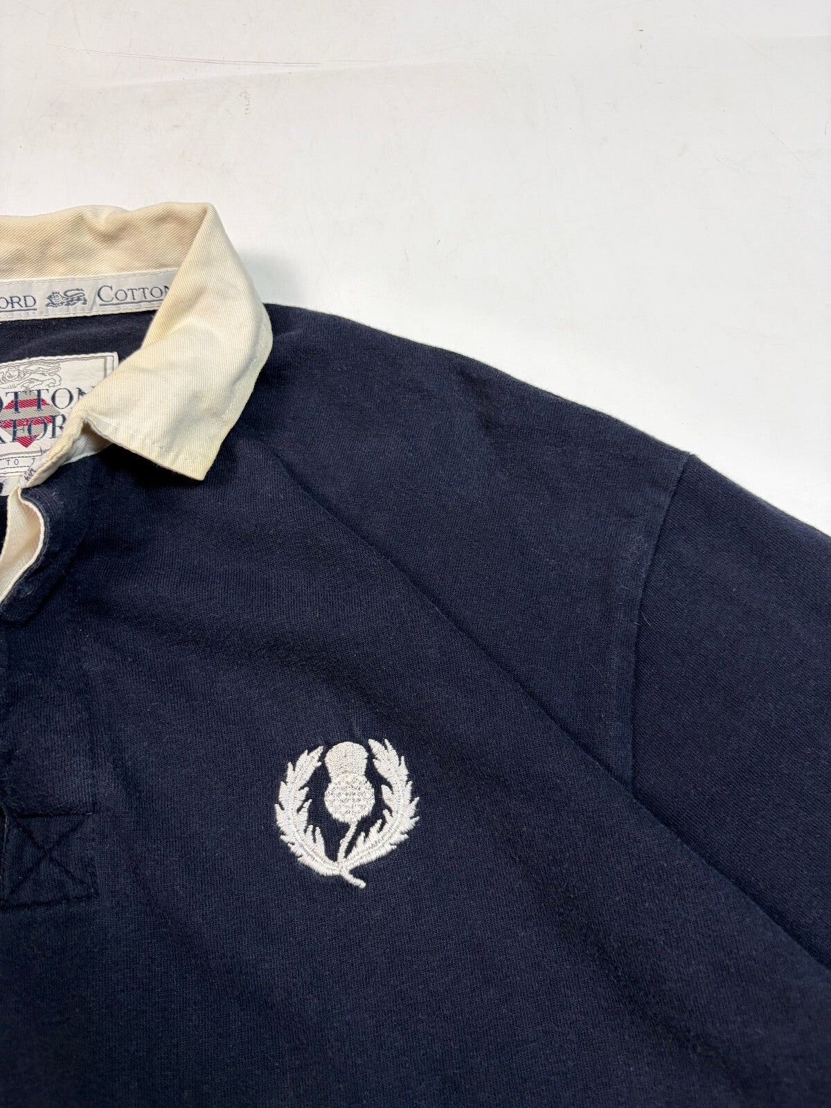 Vintage 90s Scotland Cotton Oxford rugby union shirt (XL)