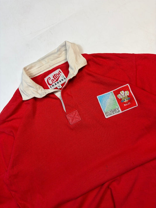 Vintage Wales 1991 world cup Cotton Traders rugby shirt (M)