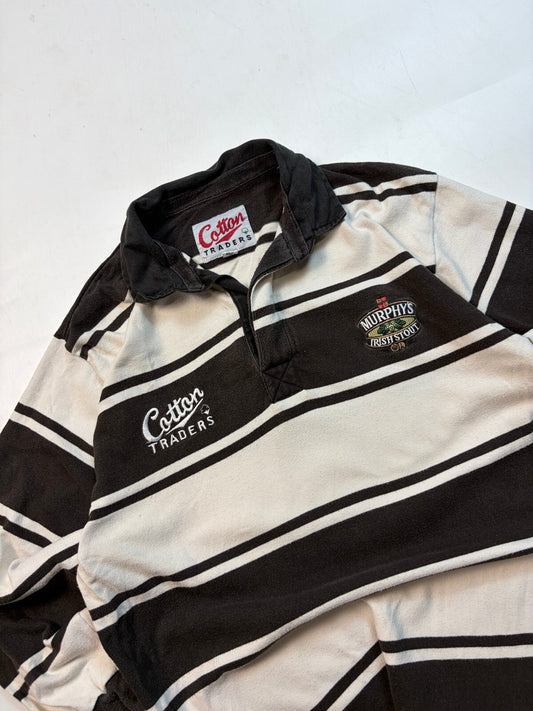 Vintage 90s Murphy's stout Cotton Traders rugby polo shirt (M)