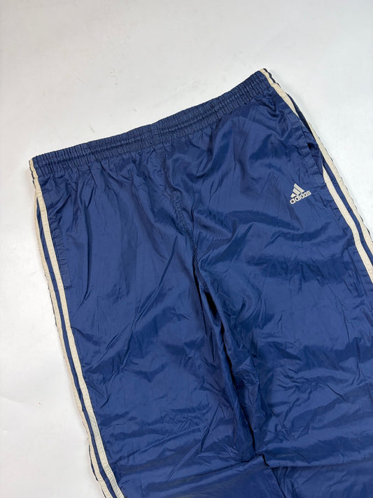 Vintage 90s adidas nylon side stripe baggy track pants (M)