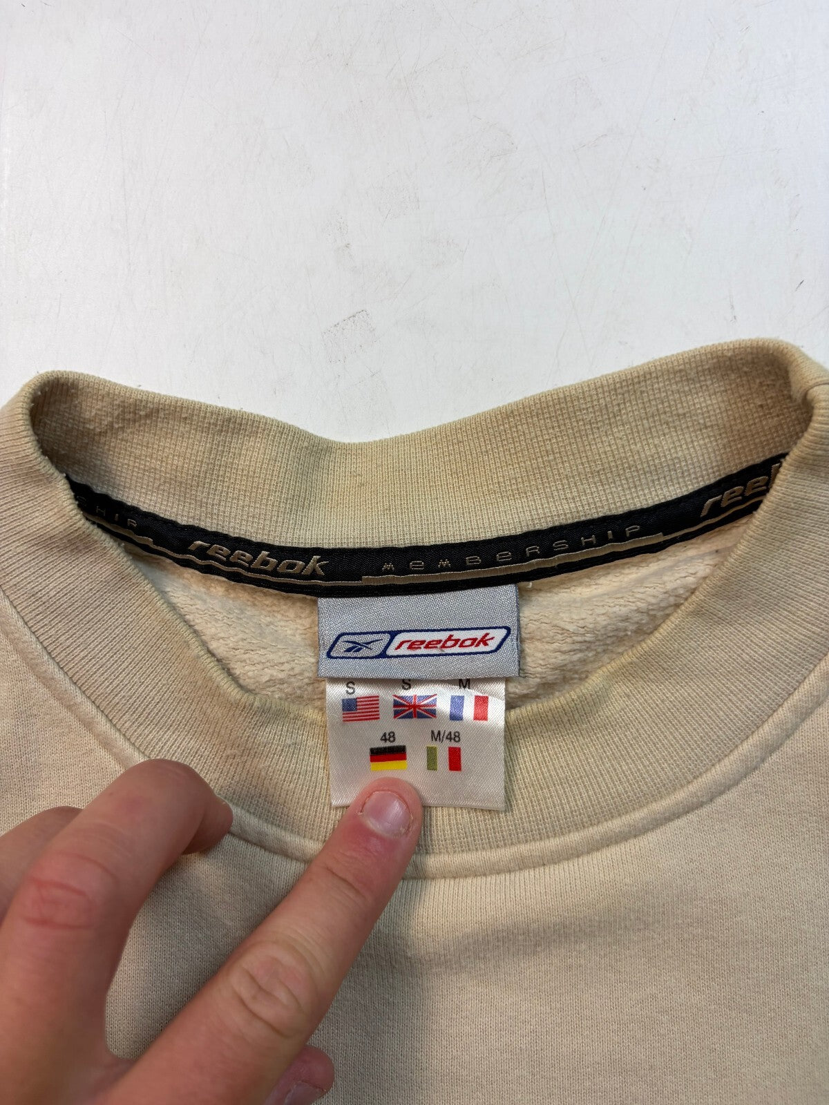 Vintage Y2K Reebok spell out sweatshirt (M)