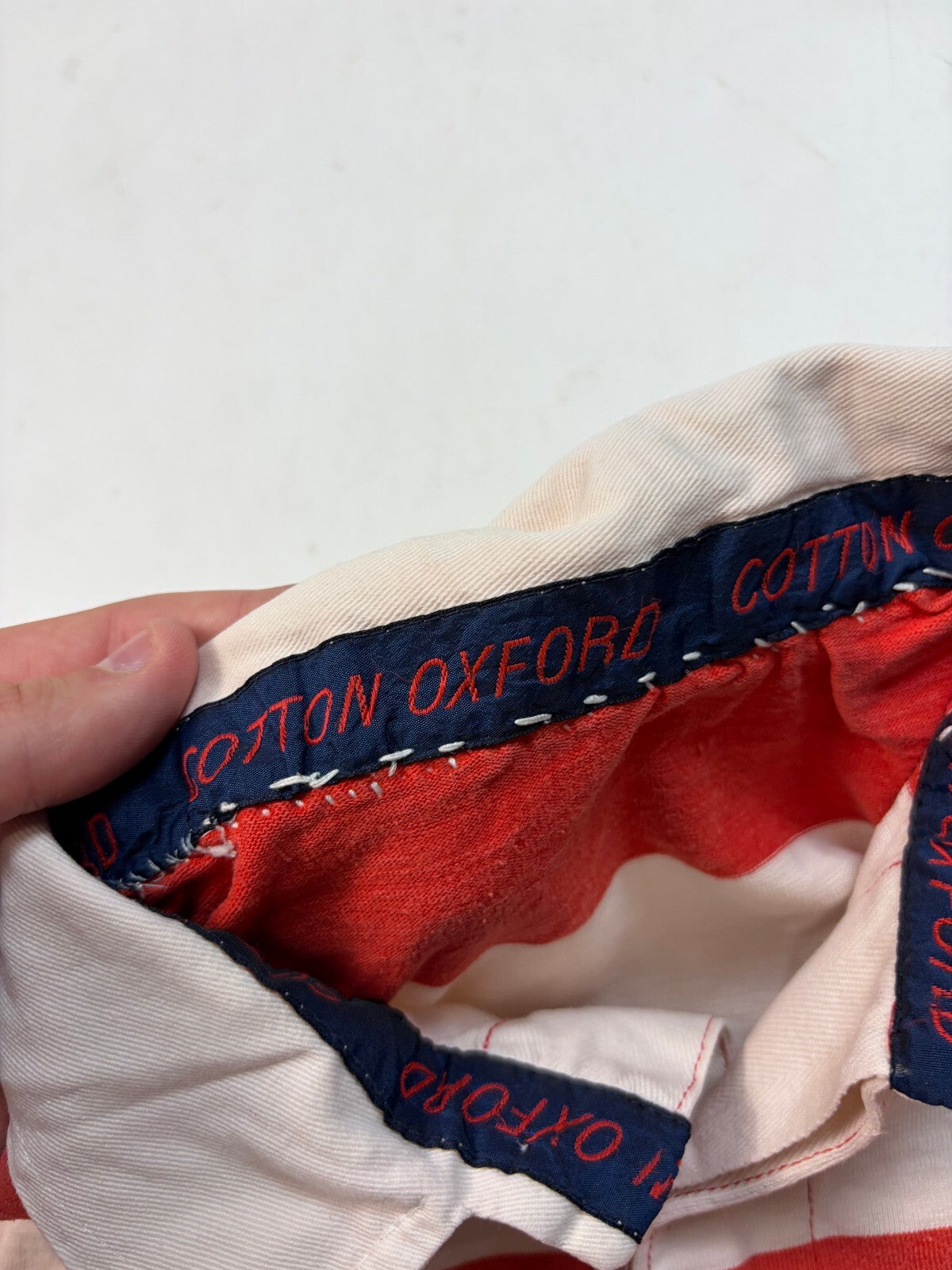 Vintage 90s Japan Cotton Oxford rugby union shirt (XL)