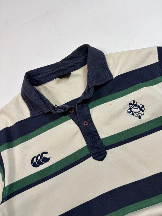 Vintage 2000s Ireland Canterbury rugby polo shirt (L)
