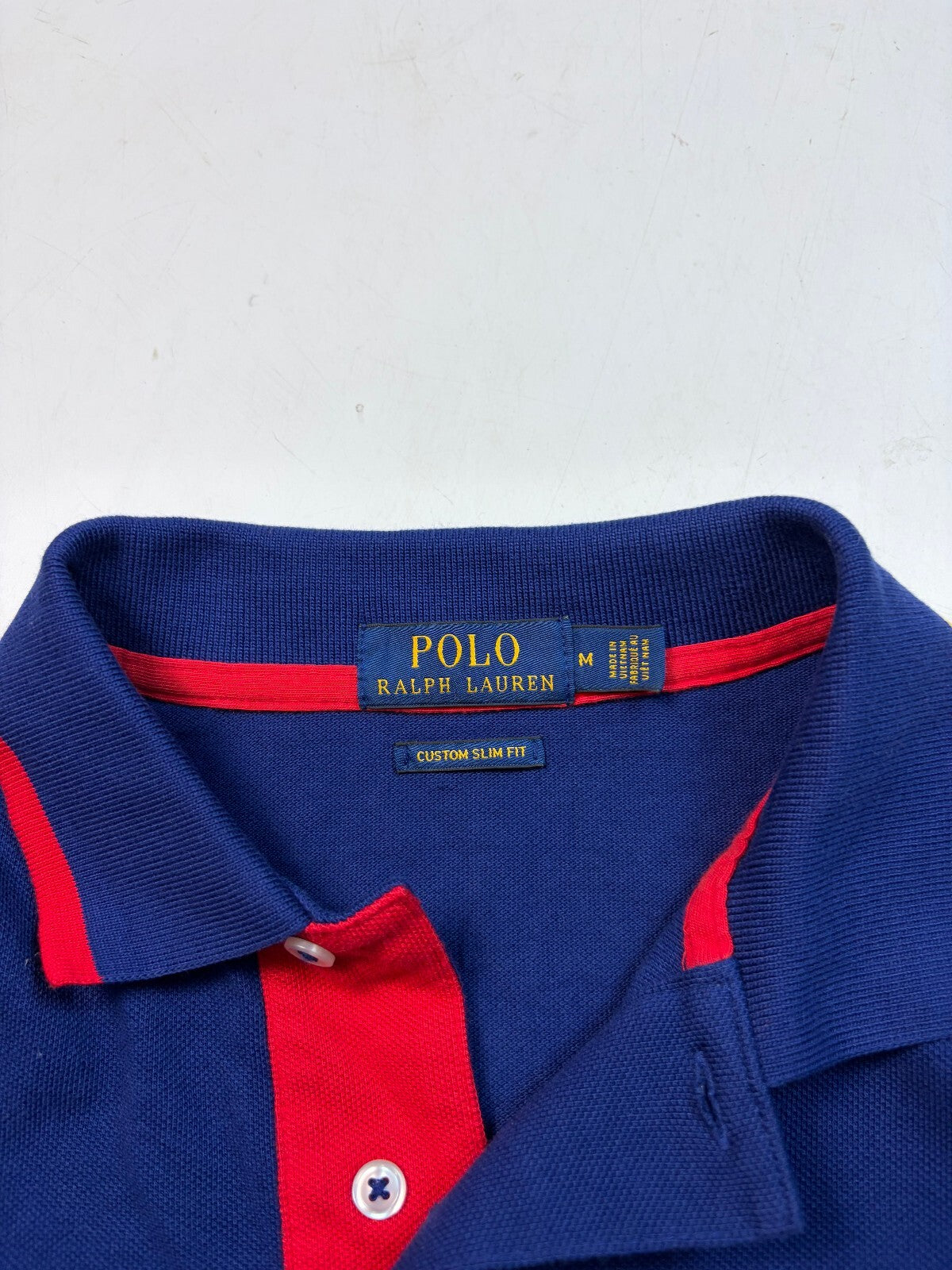 Ralph Lauren Spain spell out polo shirt (M)