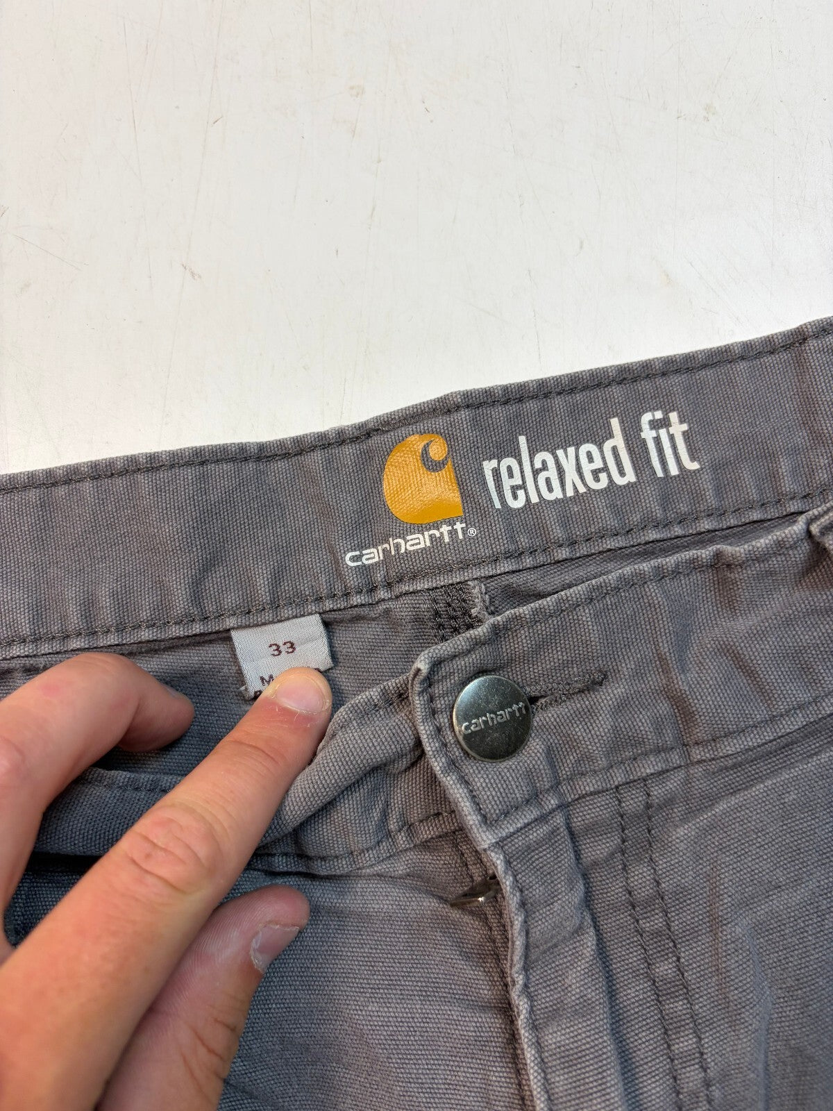 Carhartt baggy carpenter shorts grey (W33)