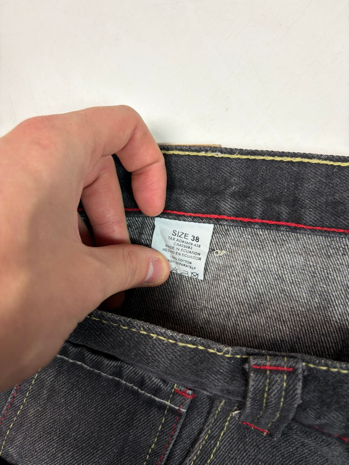 Vintage Akademiks patchwork baggy hip hop jeans (W38)
