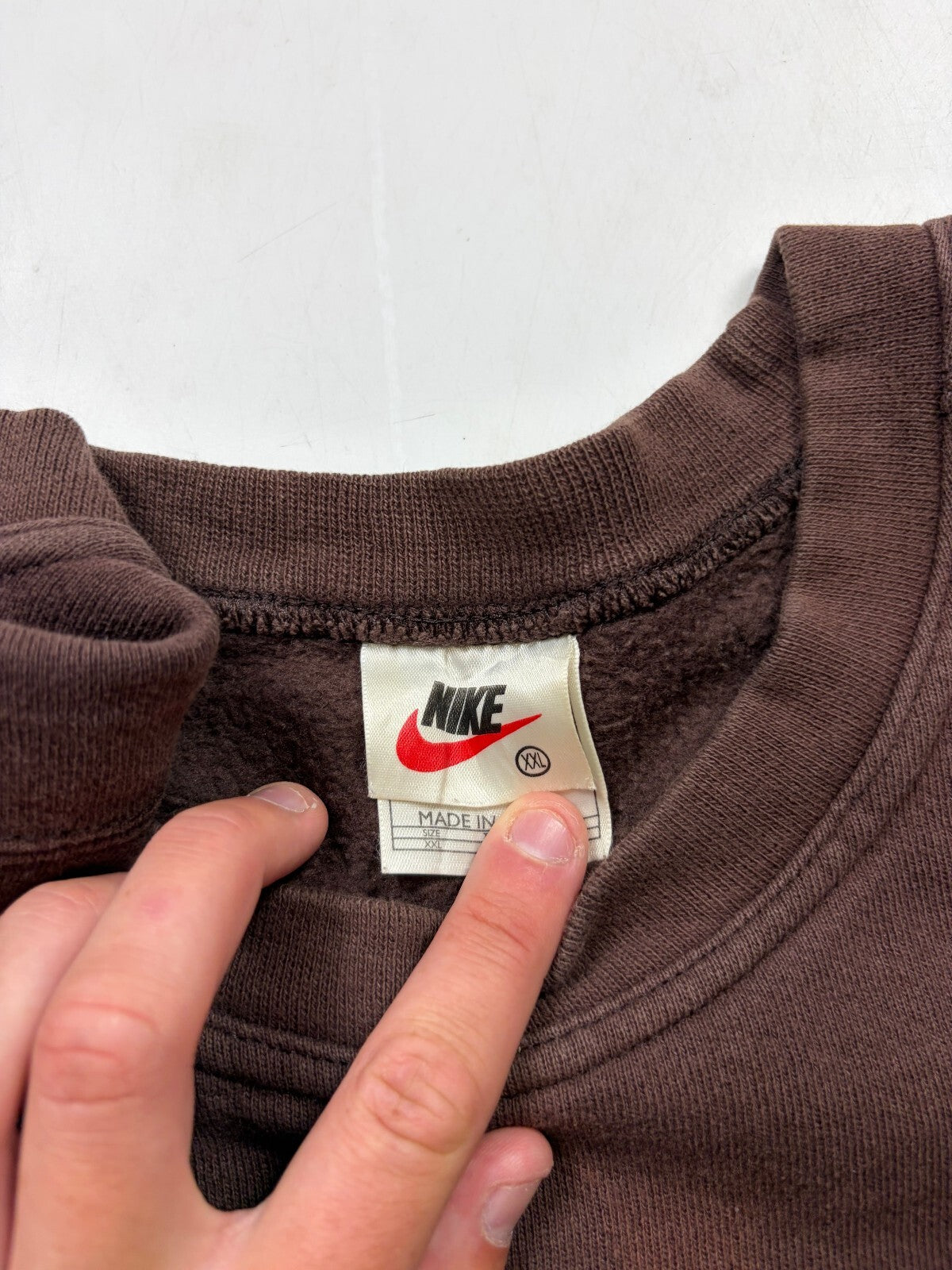 Vintage 90s Nike mini swoosh sweatshirt (XXL)