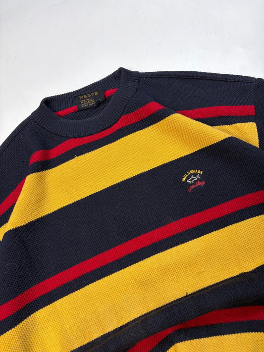 Vintage 90s Paul & Shark striped knit sweater (3XL)