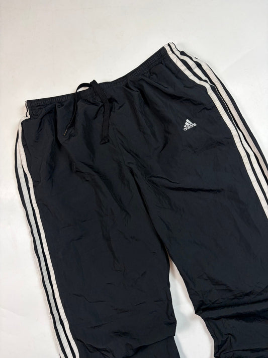 Vintage Y2K Adidas side stripe baggy track pants (L)