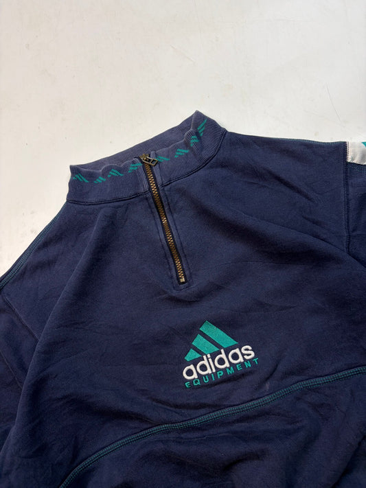 Vintage 90s Adidas equipment quarter zip sweatshirt (S)