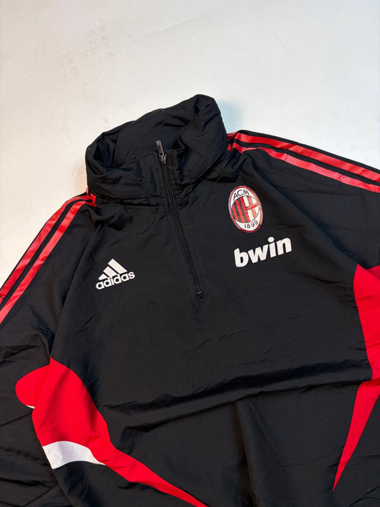 Vintage AC Milan 2008/09 Adidas football anorak jacket (M)