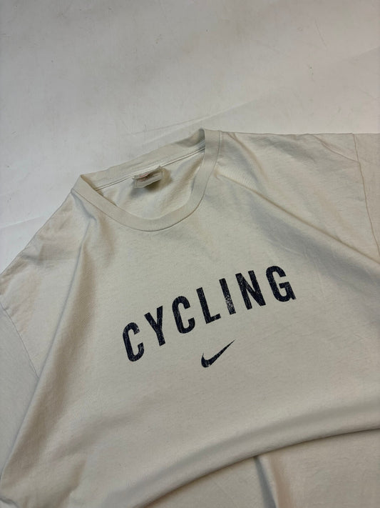 Vintage 90s Nike cycling centre swoosh tee (XL)