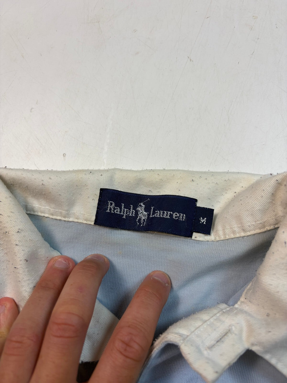 Vintage 90s Ralph Lauren striped rugby polo shirt (M)