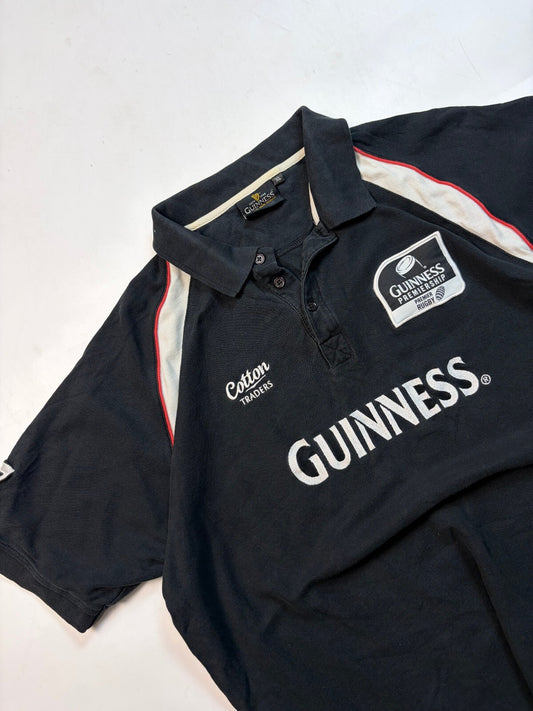 Vintage Guinness premiership Cotton Traders rugby polo shirt (XL)