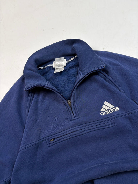 Vintage 90s adidas quarter zip sweatshirt (M)
