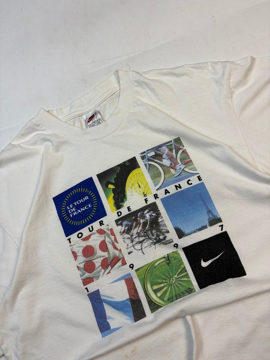 Vintage 90s Nike tour de france graphic tee (XL)