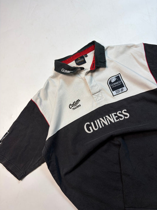 Vintage Guinness premiership Cotton Traders rugby polo shirt (XL)