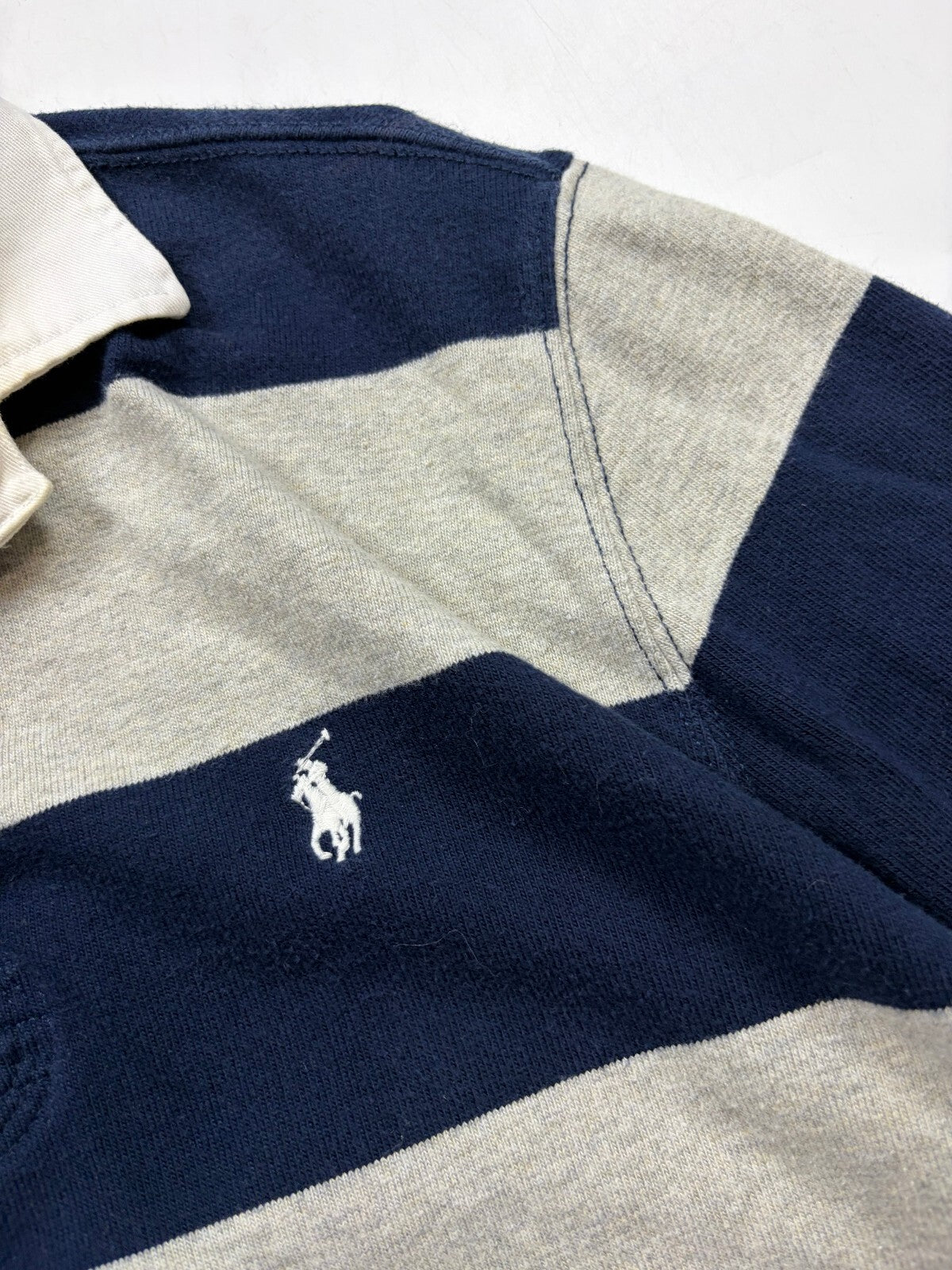 Vintage Ralph Lauren striped rugby polo shirt (M)