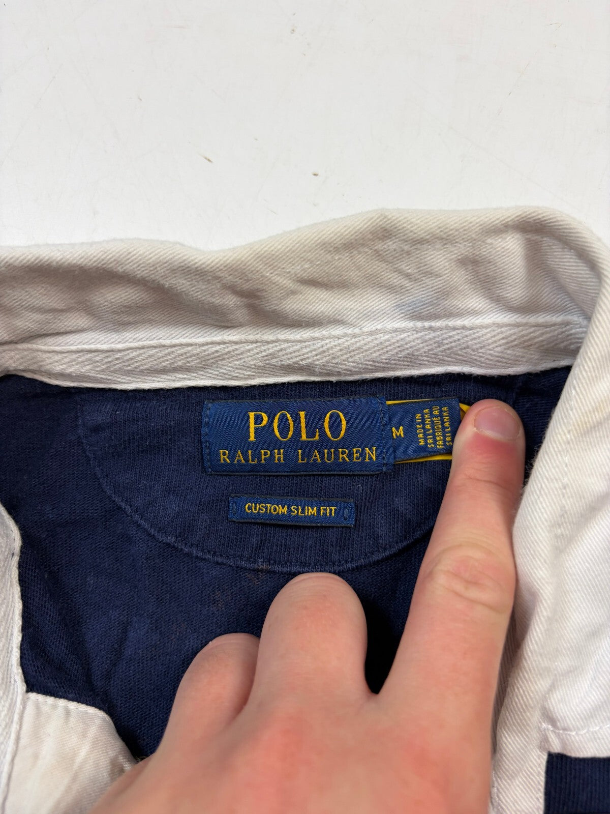 Ralph Lauren long sleeve rugby polo shirt (M)