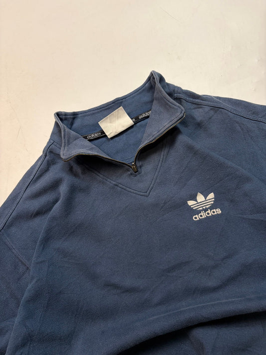 Vintage 90s Adidas originals quarter zip sweatshirt (M)